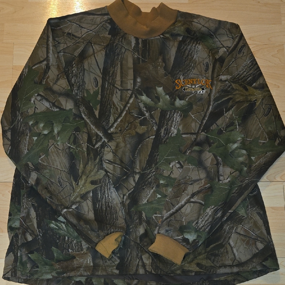 Vintage Scent-Lok Long-sleeve Camouflage Deer Hunting Shirt Usa Made XL Realtree